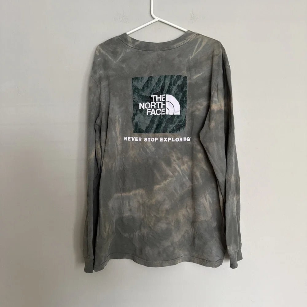 The North Face Men WANDER Long Sleeve Shirt Xxl Hand Made Tie Dye 1 Of A Kind